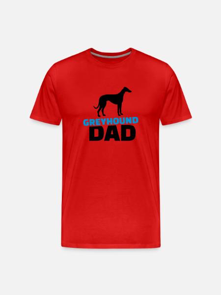 Greyhound Dad - T-shirt bio Premium Homme - rouge