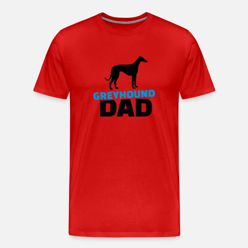 Windhund - Männer Premium Bio T-Shirt - Rot
