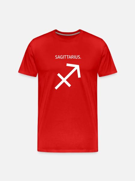 Stjernetegn Skytten Horoskop Skytten Zodiac - Herre Premium T-shirt økologisk - rød