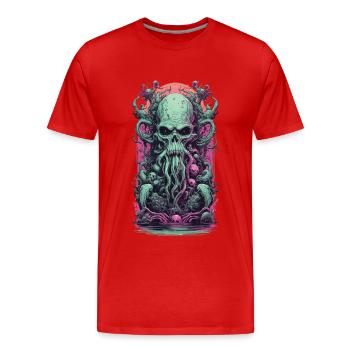 Ghoul Demon Heavy Metal Underworld Design - Men's Premium Organic T-Shirt - red - Front - Damien (186cm)