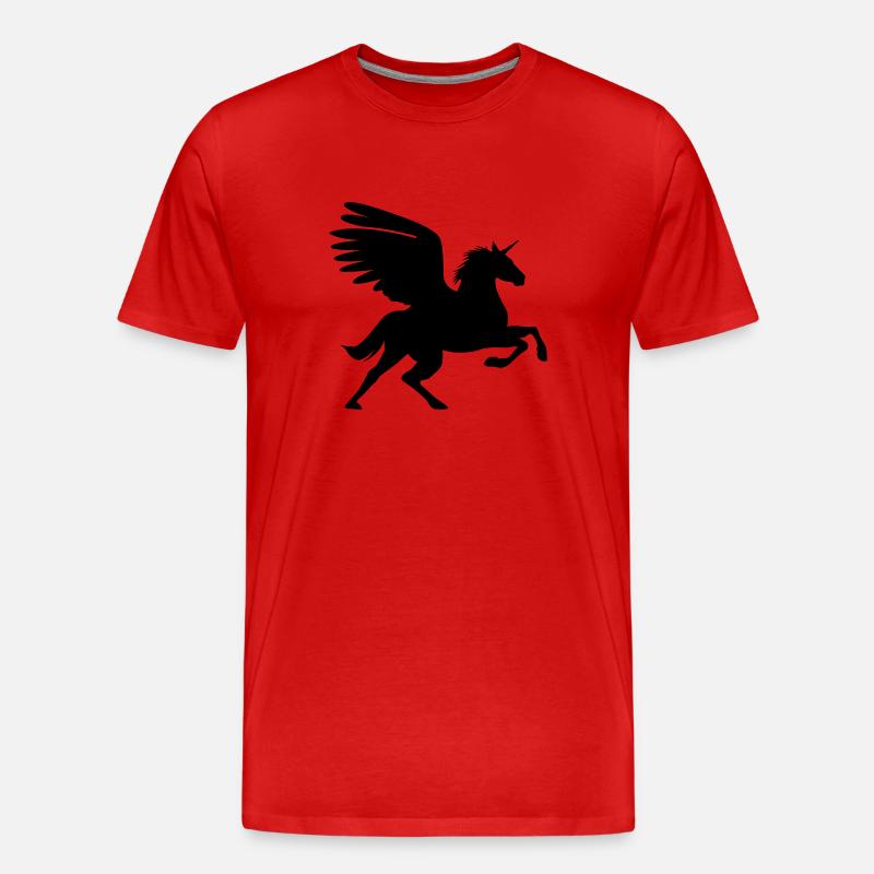 pegasus - Männer Premium Bio T-Shirt - Rot