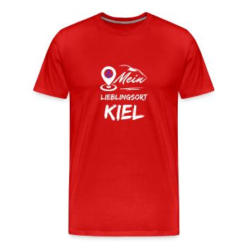 Kiel mon endroit préféré-la ville hanséatique de Kiel-Seagull, ancre - T-shirt bio Premium Homme - rouge - Devant - Damien (186cm)