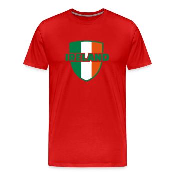 Ireland - Men's Premium Organic T-Shirt - red - Front - Damien (186cm)