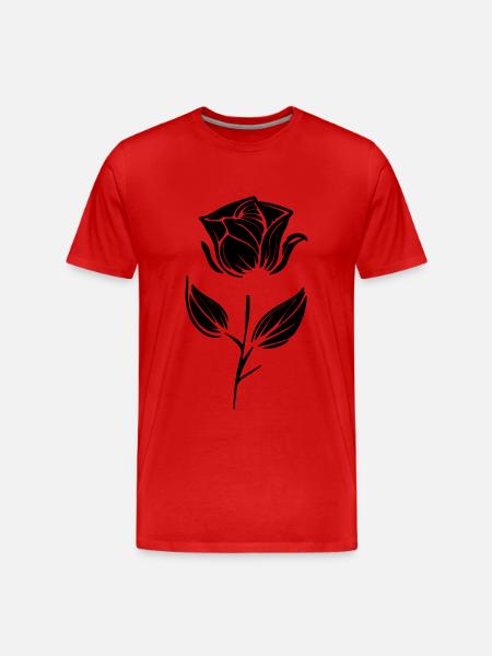 Rose Symbol - Men's Premium Organic T-Shirt - red