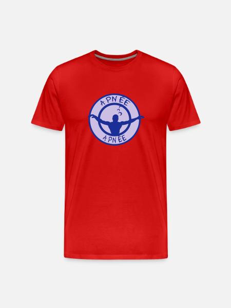 apnee apnea atemstillstand4 logo - T-shirt bio Premium Homme - rouge