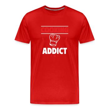 Cooking Addict - Men's Premium Organic T-Shirt - red - Front - Damien (186cm)