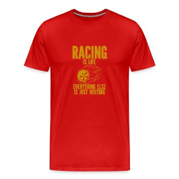 Car Classic Car - Men's Premium Organic T-Shirt - red - Front - Damien (186cm)