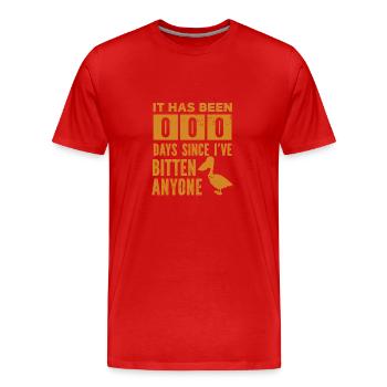 Vogel - Fliegen - Naturschutz Tierfreund - Zoo - Männer Premium Bio T-Shirt - Rot - Vorne - Damien (186cm)
