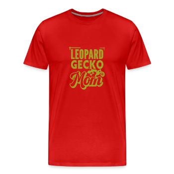 Gecko - Animal amphibien - T-shirt bio Premium Homme - rouge - Devant - Damien (186cm)