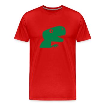 T-Rex - T-shirt bio Premium Homme - rouge - Devant - Damien (186cm)