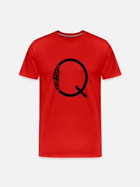 Buchstabe Q - Männer Premium Bio T-Shirt - Rot