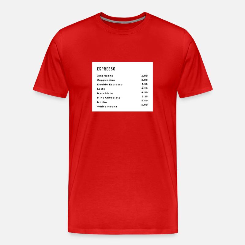 Coffees - Männer Premium Bio T-Shirt - Rot