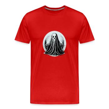 Fantastisches grafisches Geisterdesign - Männer Premium Bio T-Shirt - Rot - Vorne - Damien (186cm)