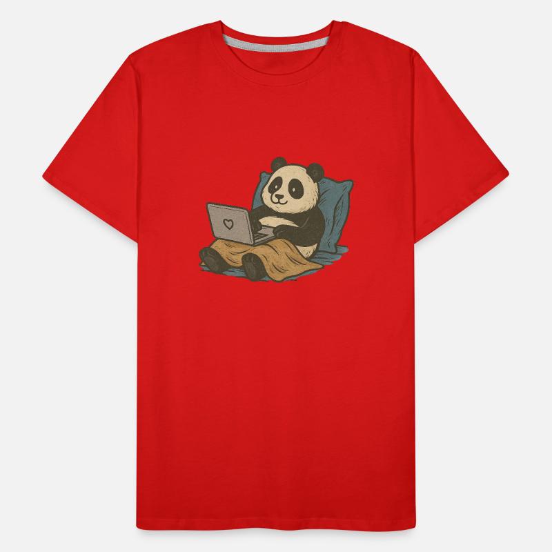Home Office Panda – Chill & Work Style Men's Premium Organic T-Shirt