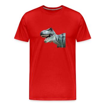 T-Rex - Männer Premium Bio T-Shirt - Rot - Vorne - Damien (186cm)