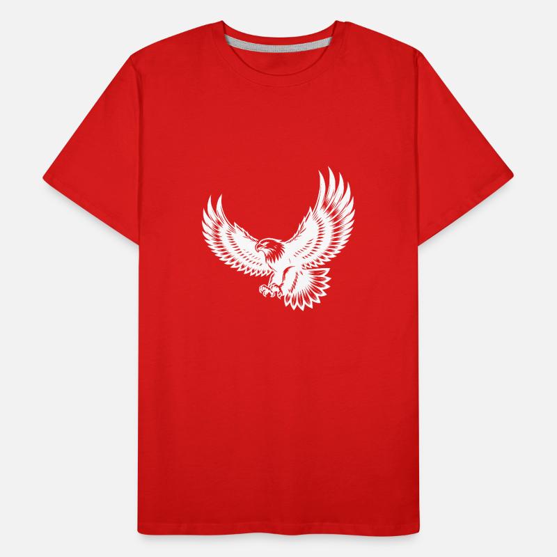 Expressive eagle with spread wings Men's Premium Organic T-Shirt