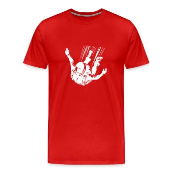 Parachutistes de l’escouade d’élite parachutistes - T-shirt bio Premium Homme - rouge - Devant - Damien (186cm)