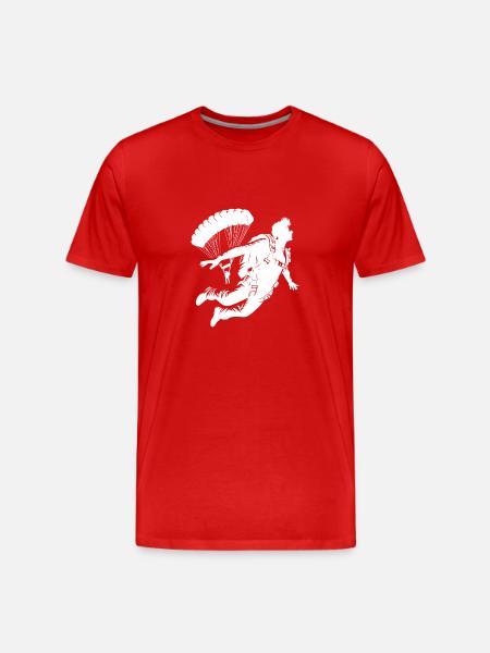 Parachute Jump Hobby Skydiver - Men's Premium Organic T-Shirt - red