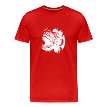 deep-sea fish with sharp teeth - Men's Premium Organic T-Shirt - red - Front - Damien (186cm)