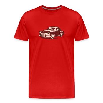 Oldtimer - Männer Premium Bio T-Shirt - Rot - Vorne - Damien (186cm)