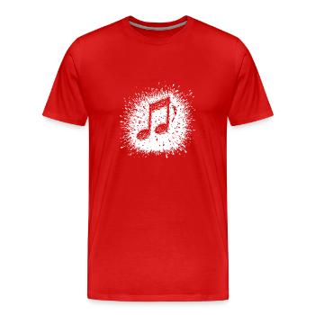 Takt & Ton Tattoo Inkbeat – Quand les sons éclaboussent - T-shirt bio Premium Homme - rouge - Devant - Damien (186cm)