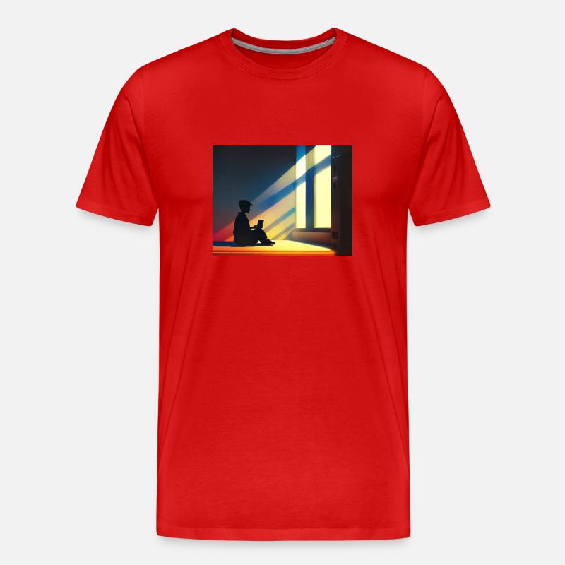 Lofi - Dude - Männer Premium Bio T-Shirt - Rot