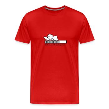 bebe telechargement - T-shirt bio Premium Homme - rouge - Devant - Damien (186cm)