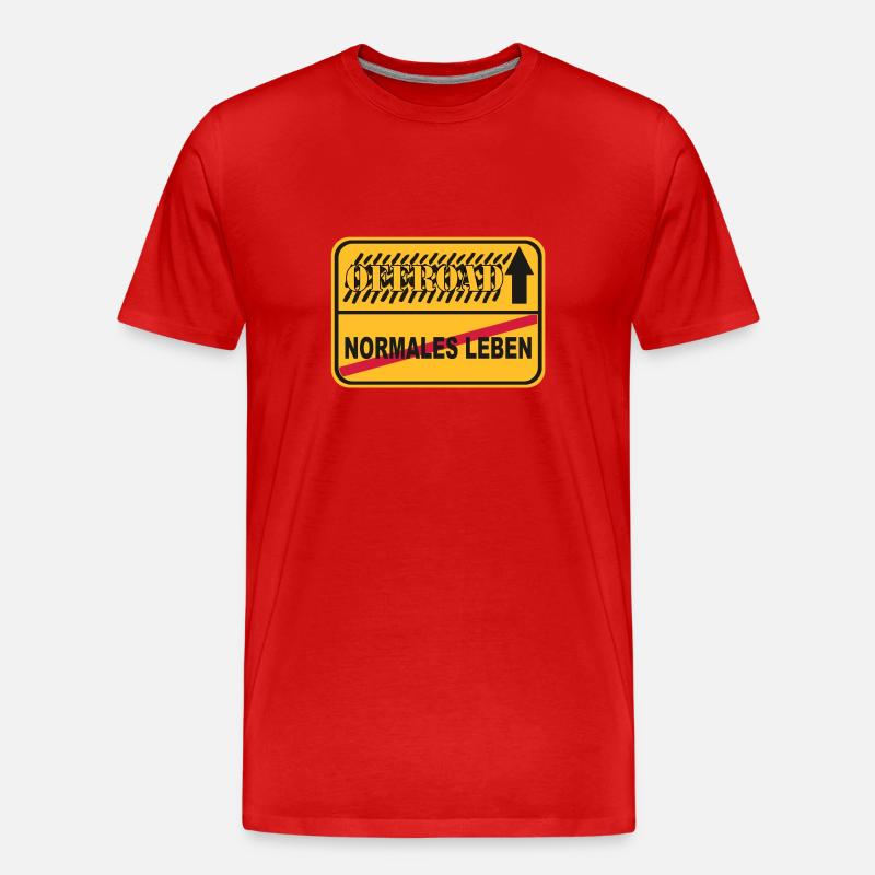 Offroad 4x4 - Männer Premium Bio T-Shirt - Rot