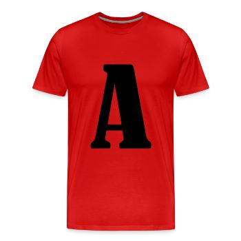 A - T-shirt bio Premium Homme - rouge - Devant - Damien (186cm)