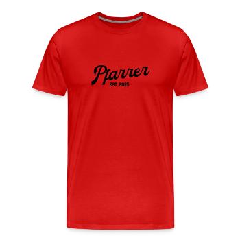 Pfarrer 2025 Ausbildung Studium Ordination Kirche - Männer Premium Bio T-Shirt - Rot - Vorne - Damien (186cm)