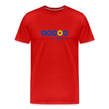 Be Different - Be Yourself!! - Men's Premium Organic T-Shirt - red - Front - Damien (186cm)