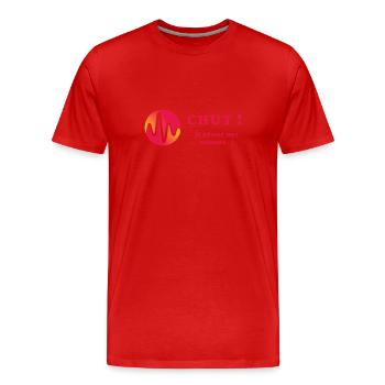 Chut je révise mes gammes - T-shirt bio Premium Homme - rouge - Devant - Damien (186cm)