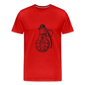 Bulb - Men's Premium Organic T-Shirt - red - Front - Damien (186cm)