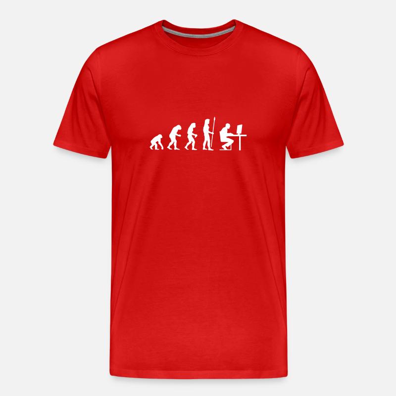 evolution_pc_3 - T-shirt bio Premium Homme - rouge
