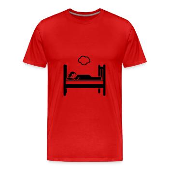 Lit de couchage - T-shirt bio Premium Homme - rouge - Devant - Damien (186cm)