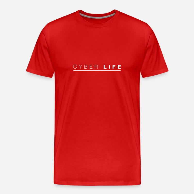 CYBERLIFE_2 - Männer Premium Bio T-Shirt - Rot