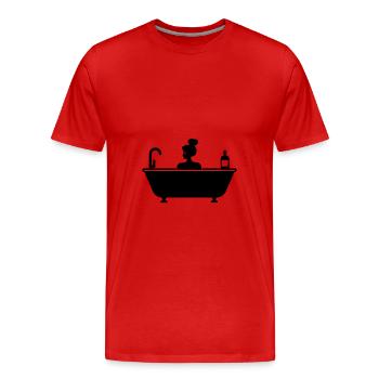 Baignoire Soin Beauté Femme - T-shirt bio Premium Homme - rouge - Devant - Damien (186cm)