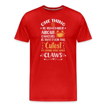 Krebs Konstellation Juni - Männer Premium Bio T-Shirt - Rot - Vorne - Damien (186cm)