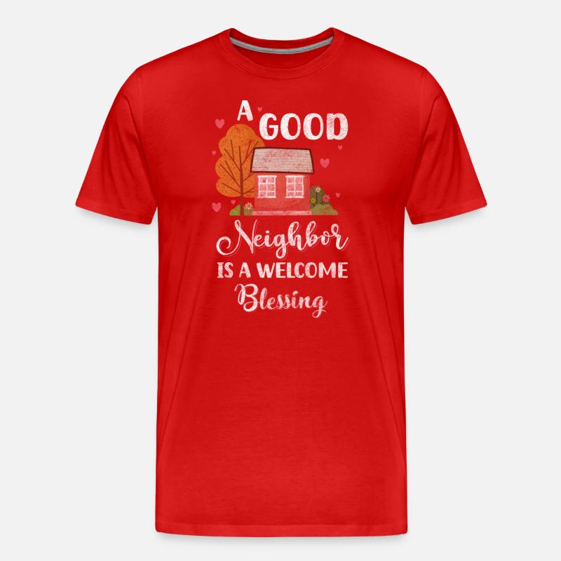 Nachbarschaft Anwohner Alkohol - Männer Premium Bio T-Shirt - Rot