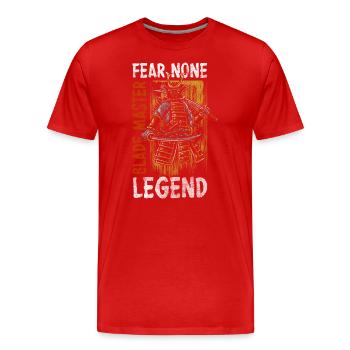 Schwertkämpfer Kämpfer Japan Sieg - Männer Premium Bio T-Shirt - Rot - Vorne - Damien (186cm)