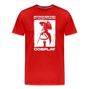 Cosplay Mask Art Lover - Men's Premium Organic T-Shirt - red - Front - Damien (186cm)