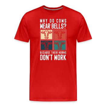Vaches Vaches laitières Éleveur - T-shirt bio Premium Homme - rouge - Devant - Damien (186cm)