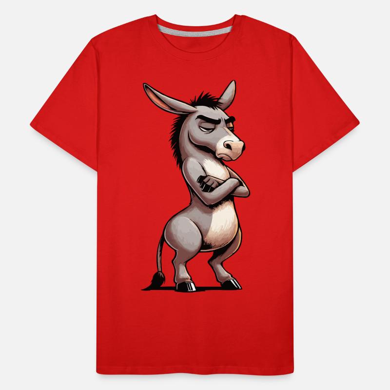 Esel Eselchen Eselhalter Muli Langohresel Muli Männer Premium Bio T-Shirt