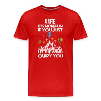 I Don t Always Stop Look At Air Balloons - Männer Premium Bio T-Shirt - Rot - Vorne - Damien (186cm)