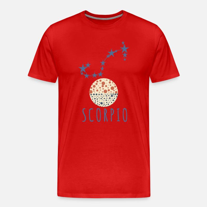 Das Sternbild Skorpion - Männer Premium Bio T-Shirt - Rot