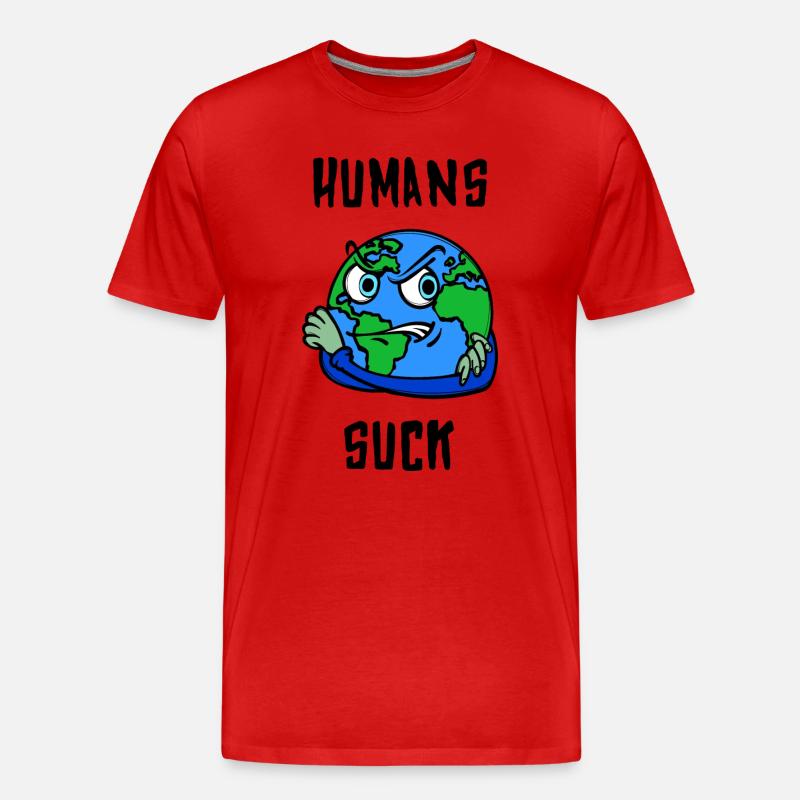Mutter Erde Statement Erderwärmung Klimaschutz - Männer Premium Bio T-Shirt - Rot