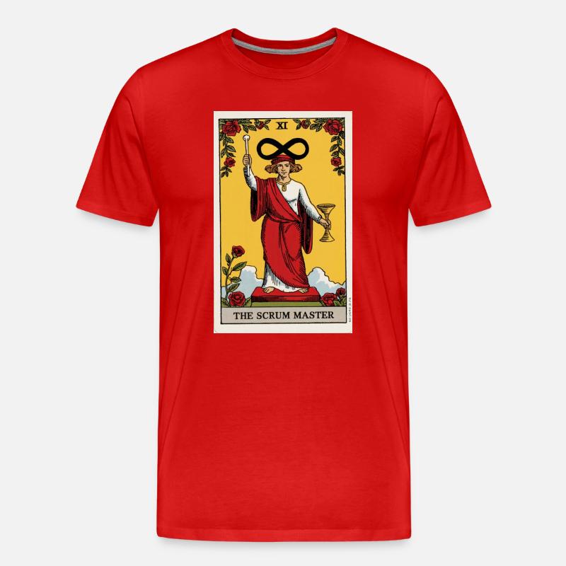 Das Infinity Tarot Scrum Master Design - Männer Premium Bio T-Shirt - Rot