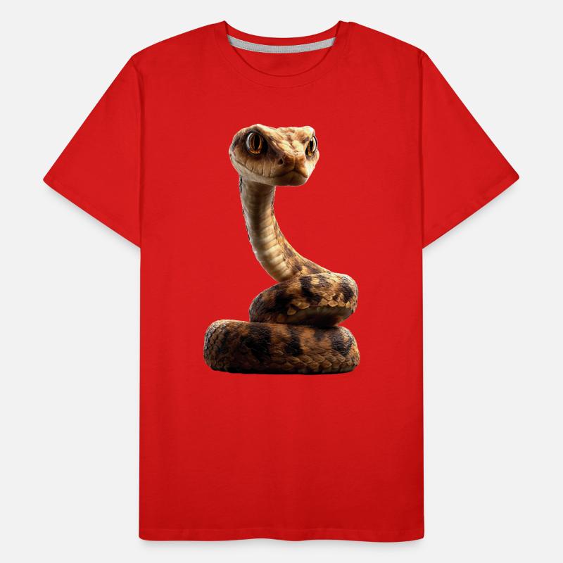 serpent, python, cobra, serpent à sonnettes, serpents T-shirt bio Premium Homme