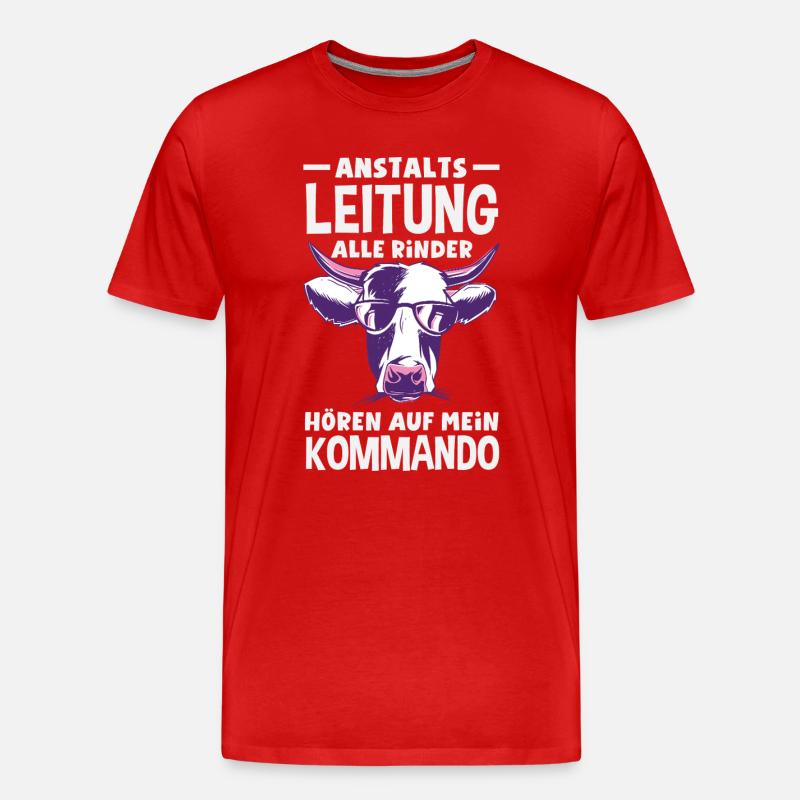 Anstaltsleitung Chef Leitung - Männer Premium Bio T-Shirt - Rot