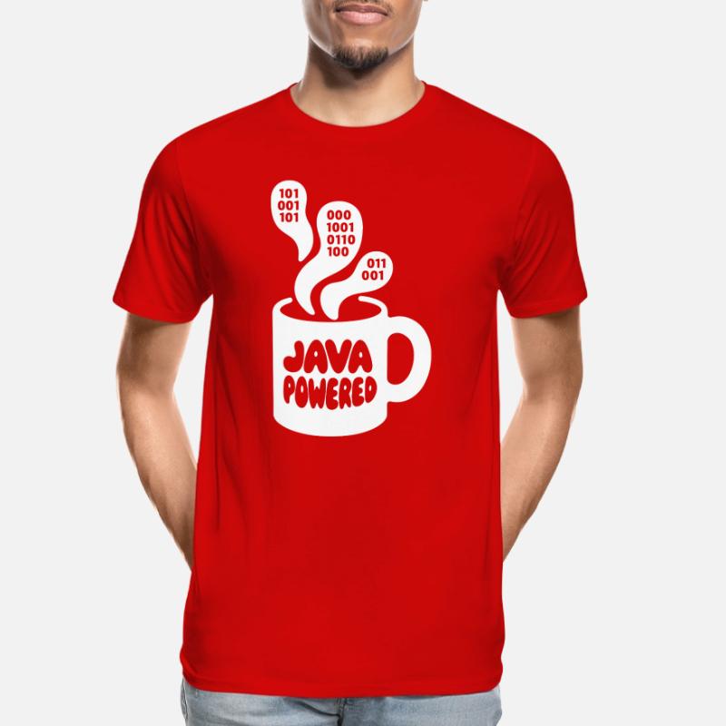 Java Powered Mug: Binary Steam Männer Premium Bio T-Shirt